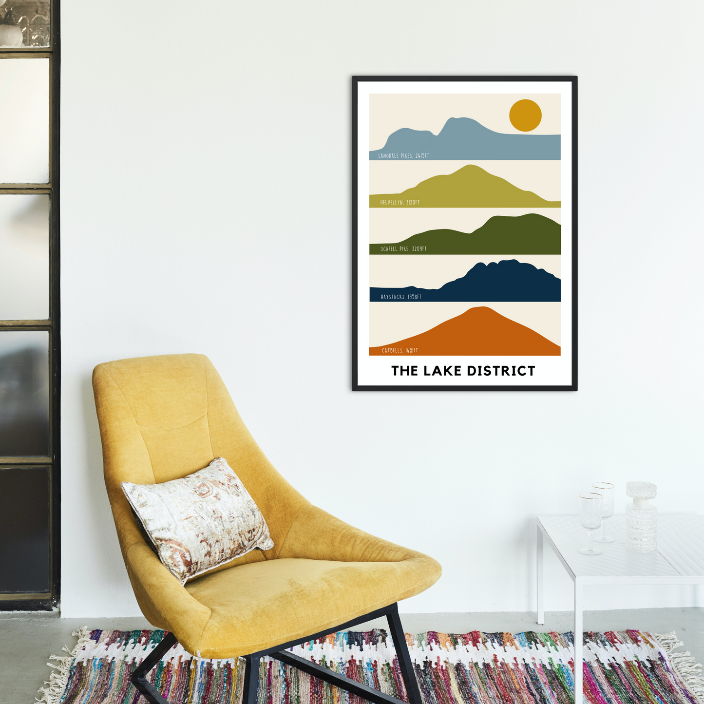 Lake District Silhouette Print