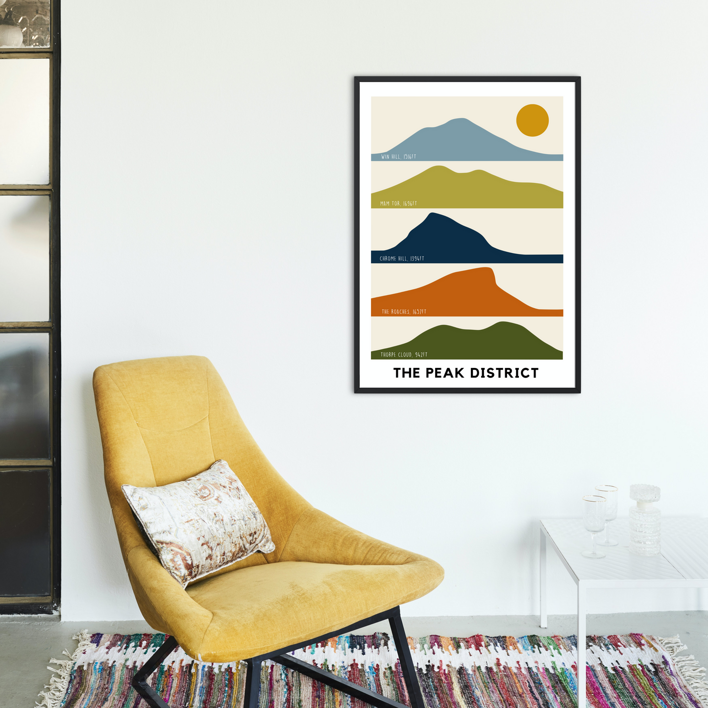 Peak District Silhouette Print